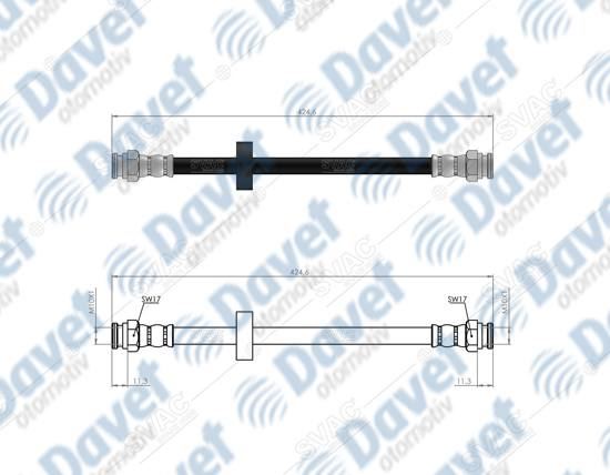SVAC 100203 Arka Fren Hortumu Vw Caddy Ii 95-04  ####